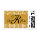 Elegant First Names and Initial Postage Gold postage by monogramgallery Elegant First Names and Initial Postage Gold postage