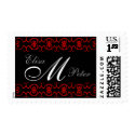 Elegant First Names and Initial Postage Red, Black stamp