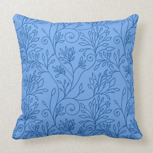 Elegant floral blue Pillow