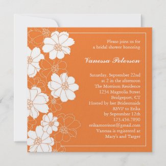 Elegant Floral Bridal Shower Invitation invitation