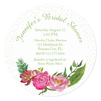 Elegant Floral Bridal Shower Invitation