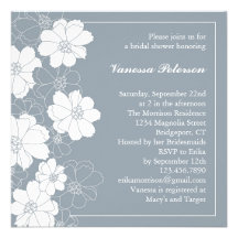 Elegant Floral Bridal Shower Invitation