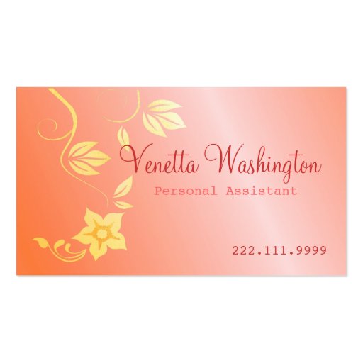 Elegant Floral Business Card (front side)
