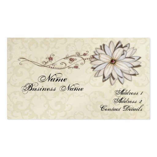 Elegant Floral Business Card (front side)