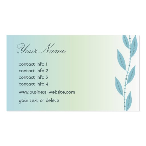 Elegant Floral Business Card (back side)