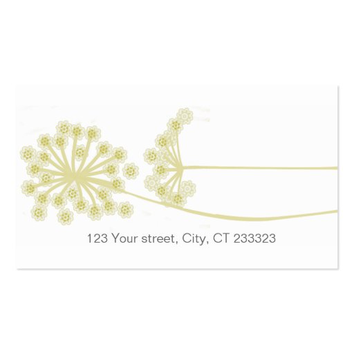Elegant Floral Business Card Templates (back side)