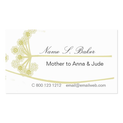 Elegant Floral Business Card Templates (front side)