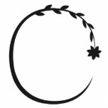 ELEGANT FLORAL C MONOGRAM BLACK PHOTO SCULPTURE