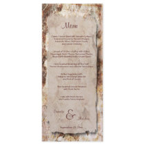 Elegant Floral Customizable Wedding Menu Card Rack Card Design