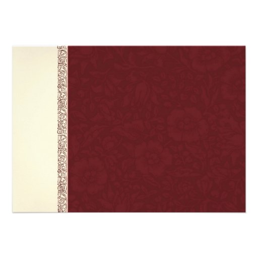 elegant floral damask bridal shower invitations