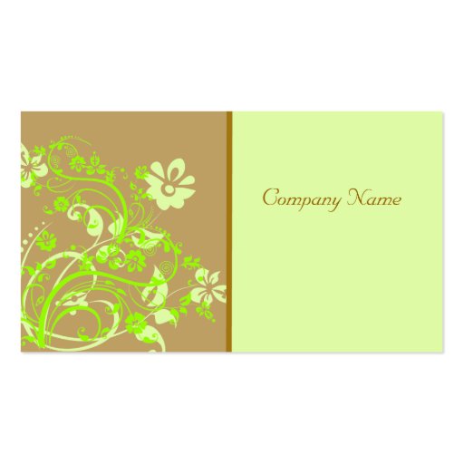 Elegant Floral Design Business Card Templates (front side)