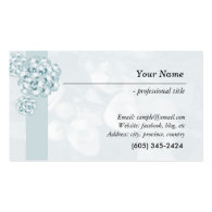 elegant floral, diamonds business card business card