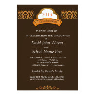Elegant floral graduation announcement party personalized invitation