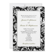 Elegant Floral Linen Invitation