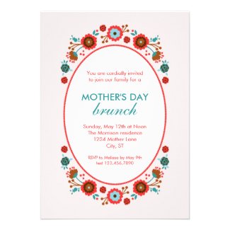Elegant Floral Mother's Day Invitation
