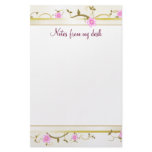 Elegant Floral Note Paper Personalized Stationery