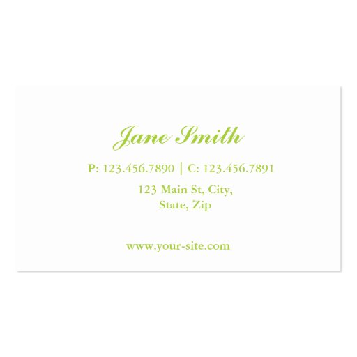 Elegant Floral Pattern Stylist Salon Hairdresser Business Card (back side)