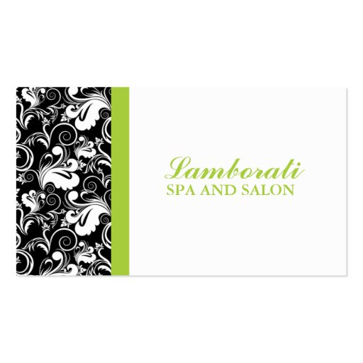 Elegant Floral Pattern Stylist Salon Hairdresser Business Card (front side)