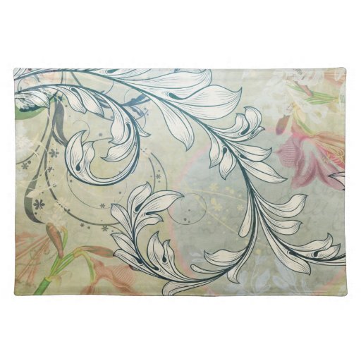 Elegant Floral Placemat Zazzle