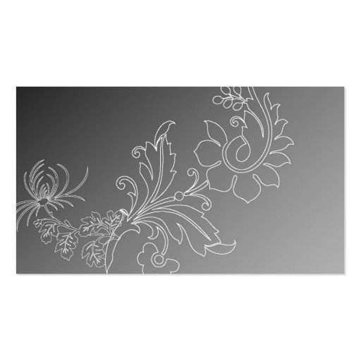 Elegant Floral Profile Card Business Card (back side)