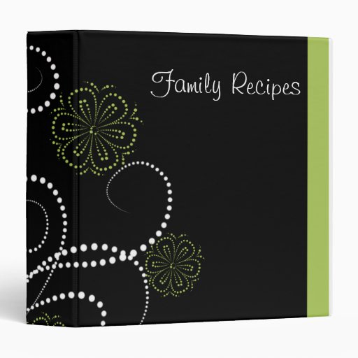 Elegant Floral Recipe Book 3 Ring Binder Zazzle