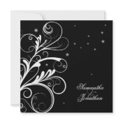 Elegant-Wedding Invitations-Black swirl