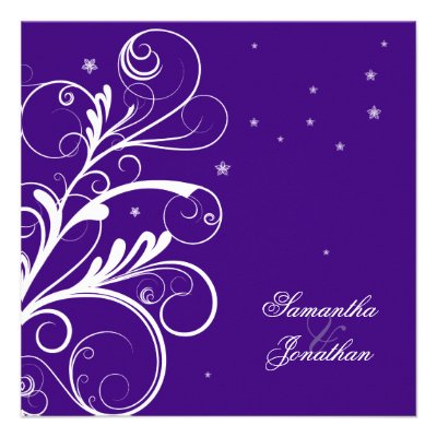 Elegant Floral Swirl Wedding & Party Invitation