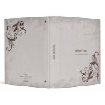 Elegant Floral Swirls on Vintage Grunge #1 Binder