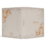 Elegant Floral Swirls on Vintage Grunge #4 Binder