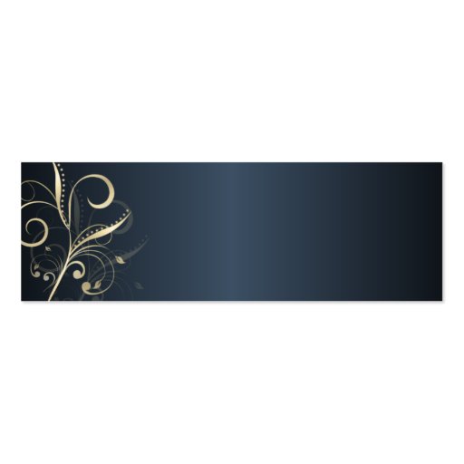 Elegant Floral Swirls Profile Card Business Card (back side)