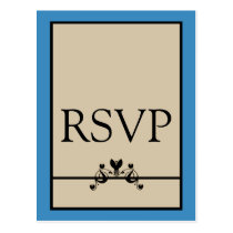 Elegant Floral Swirls RSVP Postcard postcards