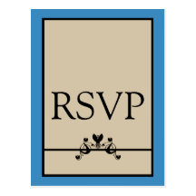 Elegant Floral Swirls RSVP Postcard