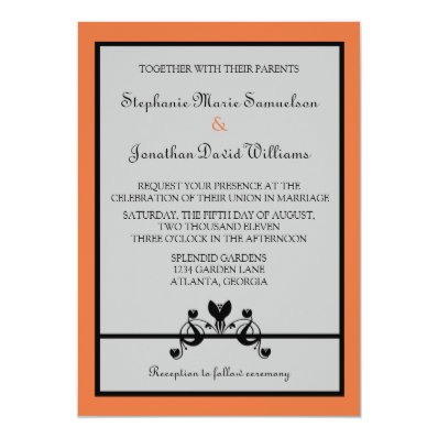 Elegant Floral Swirls Wedding Invitation