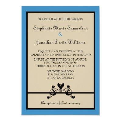 Elegant Floral Swirls Wedding Invitation
