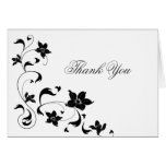 Elegant Floral Thank You Blank Notecard cards