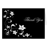 Elegant Floral Thank You Blank Notecard cards