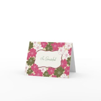 Elegant Floral Thank You Card card