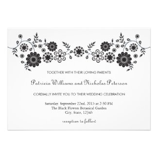 Elegant Floral Wedding Invitation
