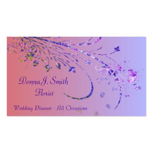Elegant Florist Business Card Template (front side)