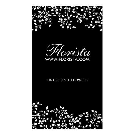 Elegant Florist Business Cards (front side)