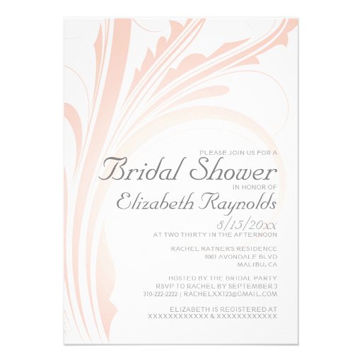Elegant Flourish Bridal Shower Invitations