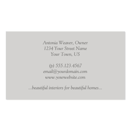 Elegant Flourish Business Card (back side)