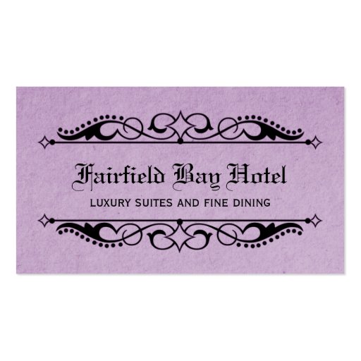 Elegant Flourish Business Card, Lilac