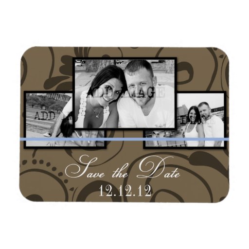Elegant Flourish: Save the Date Magnet