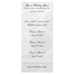 Elegant Flower Bouquet Wedding Menus Custom Rack Cards