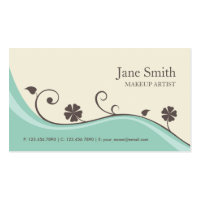 Elegant Flower Floral Retro Modern Stylish Classy Business Card Template