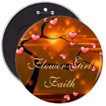 Elegant Flower Girl Wedding Buttons