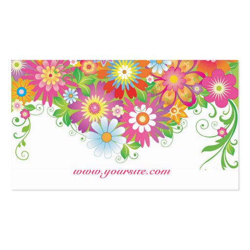 Elegant  Flowers Businesscard Business Card Template (back side)