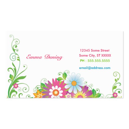 Elegant  Flowers Businesscard Business Card Template