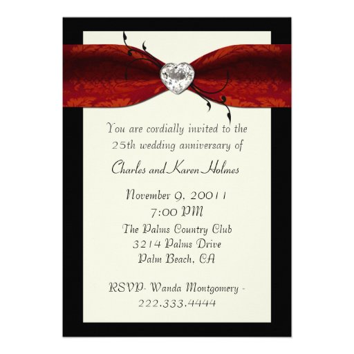 Elegant Formal Anniversary Invitation